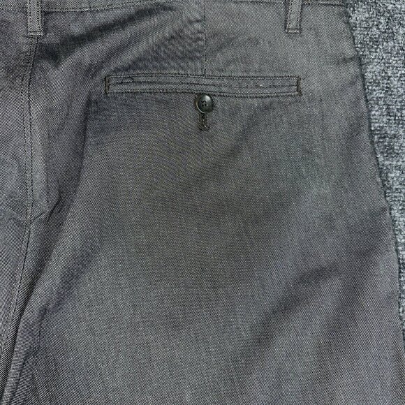 Banana Republic Pants Mens 35 Straight Fit Gray Cotton Flat Front Pockets Zip - Picture 8 of 8